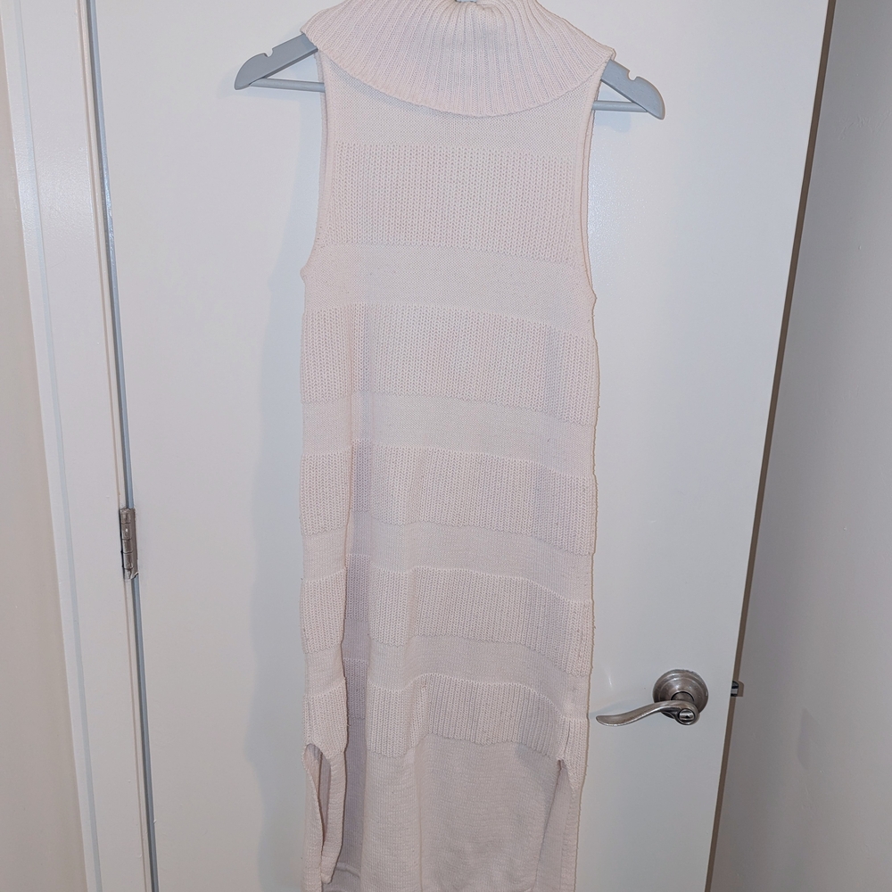 Anthropologie Cream Knit Sweater Dress By MOTH